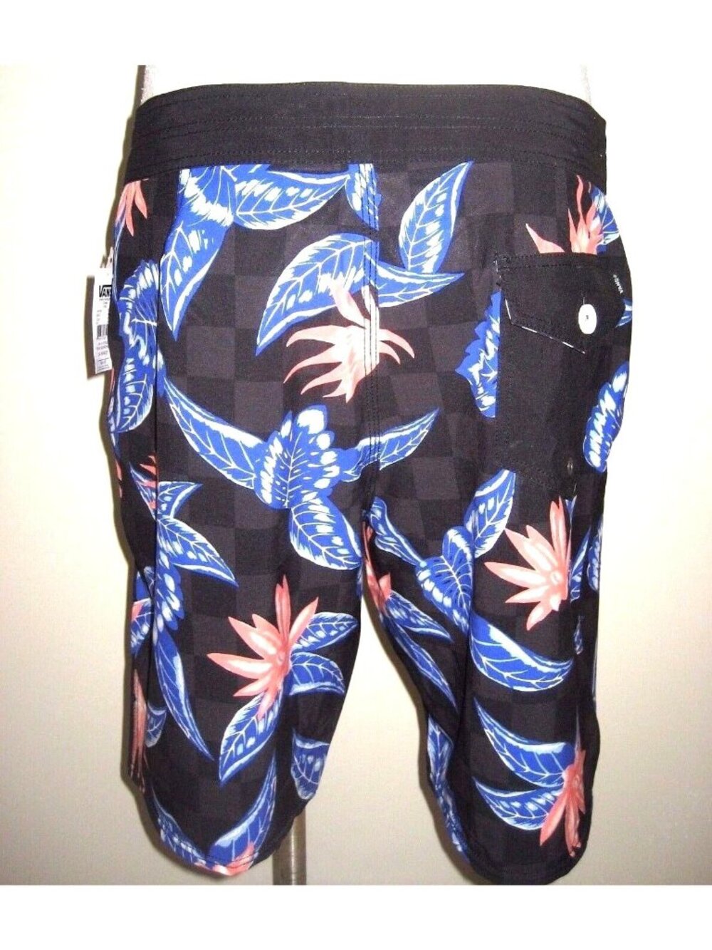 Vans Men's OTW Pismo Swim Boardshorts Black Blue Tropical Print Size 30 NWT - Picture 3 of 3
